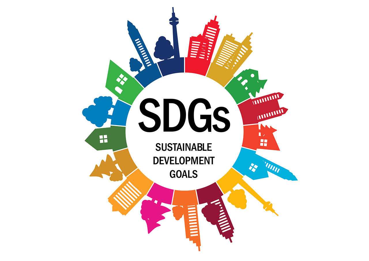 SDGs-持続可能な開発目標の街並みイメージマー